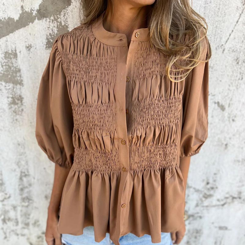 Coastal Lace Embroidered Lightweight Blouse