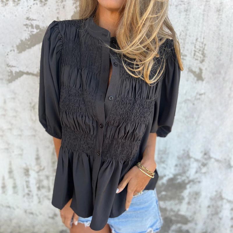 Coastal Lace Embroidered Lightweight Blouse