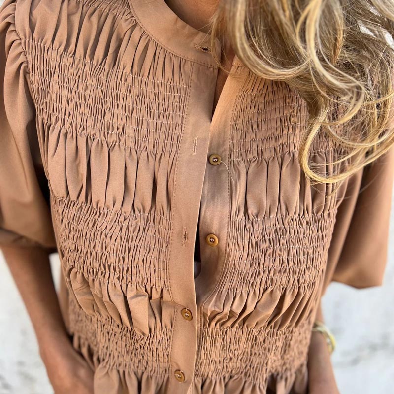 Coastal Lace Embroidered Lightweight Blouse