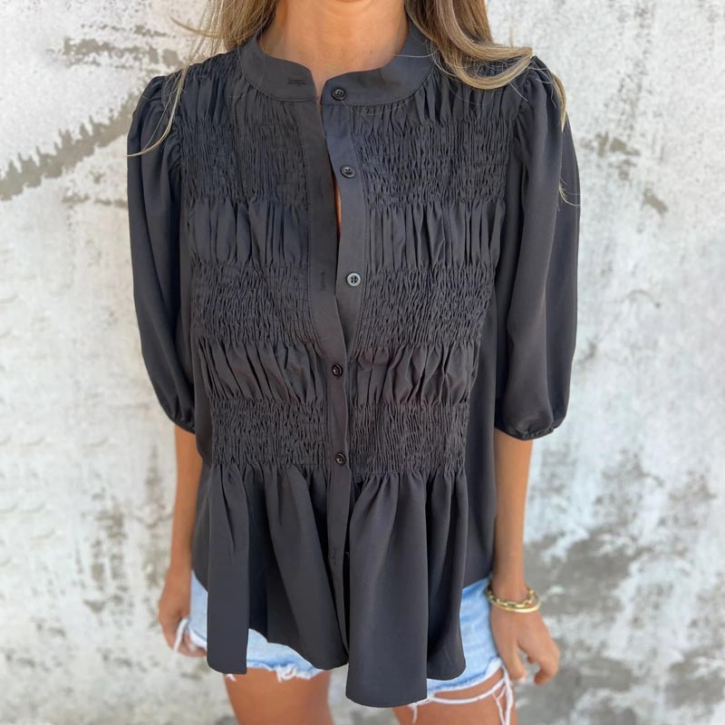 Coastal Lace Embroidered Lightweight Blouse