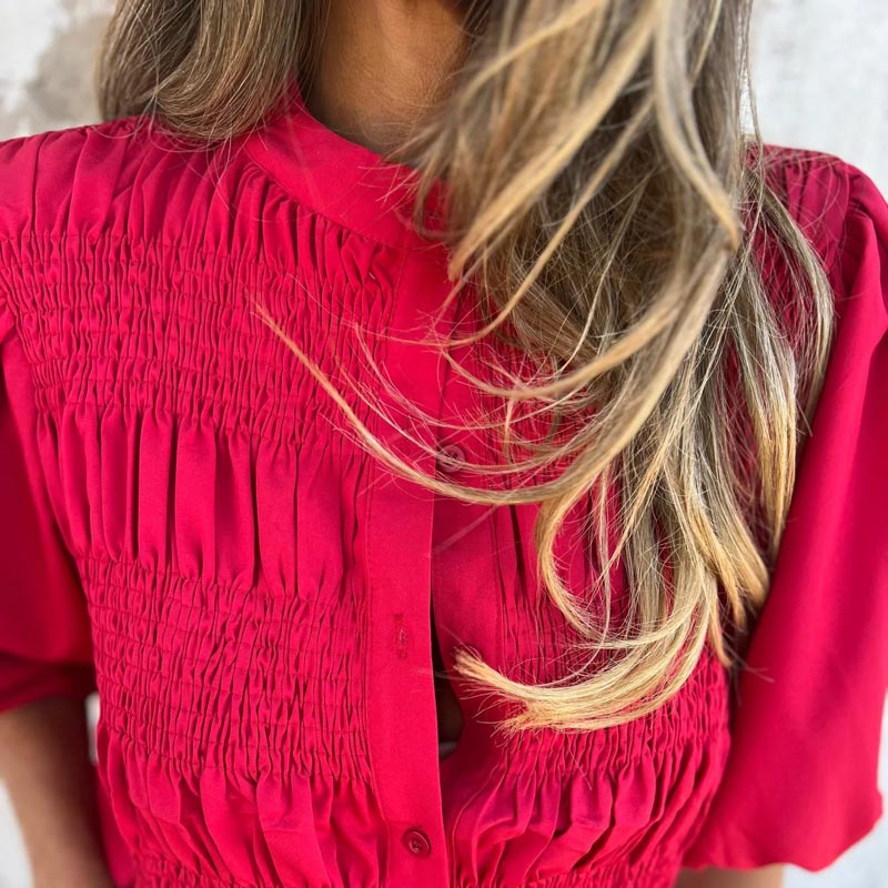 Coastal Lace Embroidered Lightweight Blouse